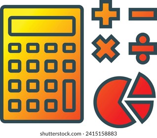 Maths vector icon. Can be used for printing, mobile and web applications.