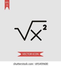 Maths vector icon, illustration symbol