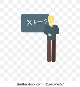 Maths vector icon isolated on transparent background, Maths logo concept