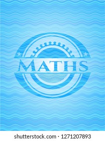 Maths water wave representation style emblem.