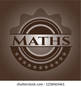 Maths wooden emblem