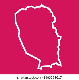Mathura District Map black outline of Uttar Pradesh, India