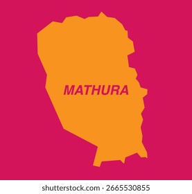 Mathura District Map of Uttar Pradesh, India