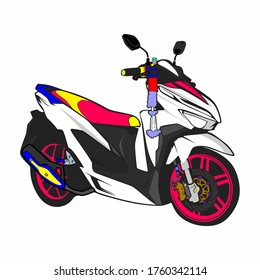 Matic Motocycle Vector Illustration .eps