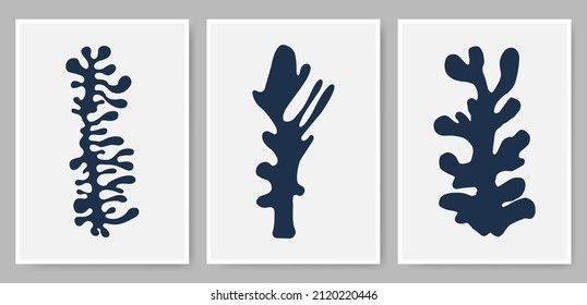 Matisse Abstract Art Set, Aesthetic Modern Art, Boho Decor, Minimalist Art, Illustattion, Vector, Poster, Postcard.