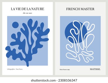 Matisse Abstract Art Set, Aesthetic Modern Art, Boho Decor, Minimalist Art, Illustattion, Vector, Poster, Postcard.