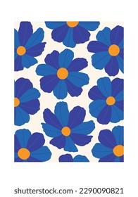 Matisse art background vector. Abstract natural hand drawn pattern design with leaves, branches. Simple contemporary style illustrated Design for fabric, print, cover, banner, wallpaper.