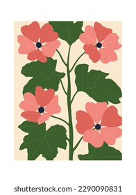 Vector de fondo artístico matisse. Resumen de diseño de patrones naturales dibujados a mano con hojas, ramas. Estilo contemporáneo simple ilustrado Diseño para tela, impresión, cubierta, banner, papel pintado.