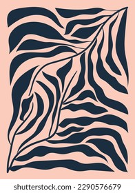 Vector de fondo artístico matisse. Resumen de diseño de patrones naturales dibujados a mano con hojas, ramas. Estilo contemporáneo simple ilustrado Diseño para tela, impresión, cubierta, banner, papel pintado.
