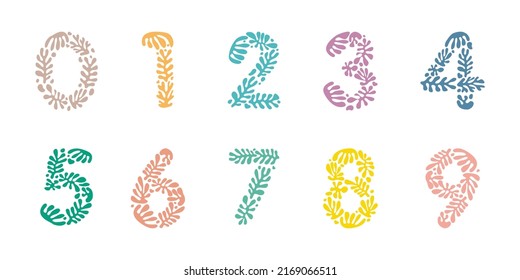 Matisse color numbers vector illustration 