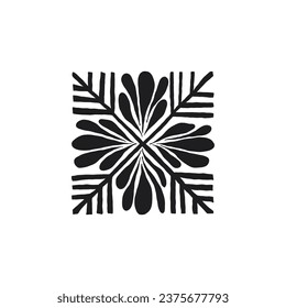 Matisse curves aestethic. Groovy abstract flower art. Organic floral doodle shapes in trendy naive retro hippie 60s 70s style. Botanic vector illustration in black.