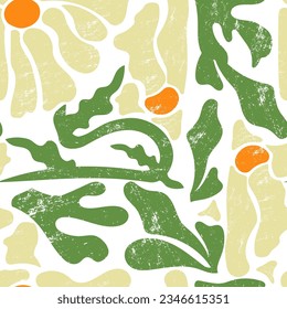 Matisse Geometric and Organic Shapes in Paper Cut Style. Vector Abstract Contemporary Floral Elements for creating Logos, Patterns, Posters, Covers and Postcards