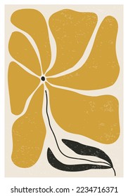 Matisse inspired contemporary collage botanical minimalist wall art poster