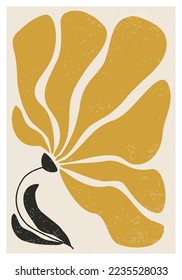 Matisse inspired contemporary collage botanical minimalist wall art poster