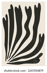 Matisse inspired contemporary collage botanical minimalist wall art poster