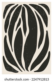 Matisse inspired contemporary collage botanical minimalist wall art poster