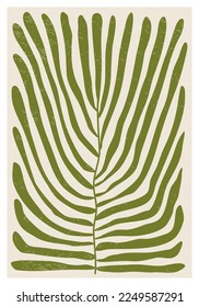 Matisse inspired contemporary collage botanical minimalist wall art poster