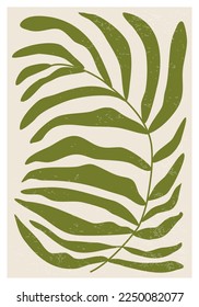 Matisse inspired contemporary collage botanical minimalist wall art poster