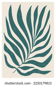 Matisse inspired contemporary collage botanical minimalist wall art poster