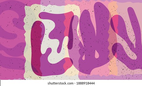 Matisse organic grange textured shapes. Abstract contemporary template with natural floral motif. Minimal mid century art background. Artistic botanical elements on flat earthy colors.