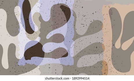 Matisse organic grange textured shapes. Abstract contemporary template with natural floral motif. Minimal mid century art background. Artistic botanical elements on flat earthy colors.