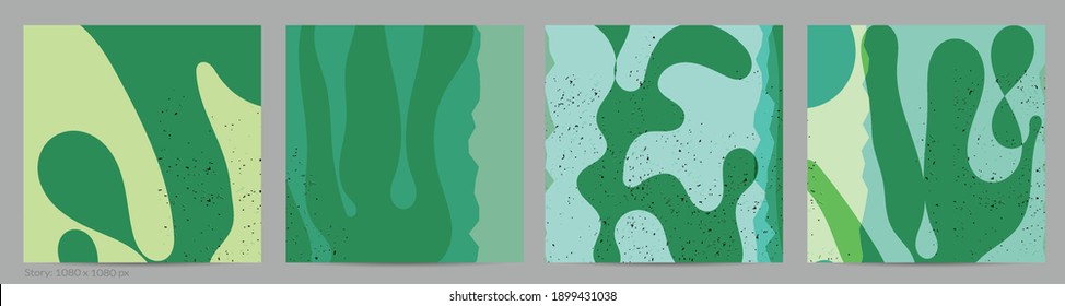 Matisse organic grange textured shapes. Abstract contemporary social media template with natural floral motif. Minimal mid century art background. Artistic botanical elements on flat earthy colors.