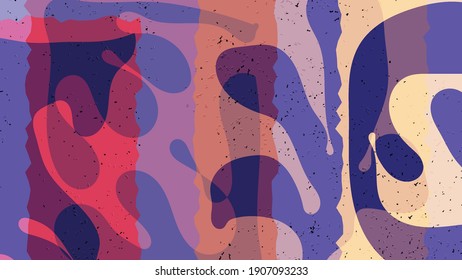 Matisse organic grange textured shapes. Abstract contemporary template with natural floral motif. Minimal mid century art background. Artistic botanical elements on flat earthy colors.