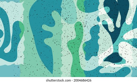 Matisse organic grange textured shapes. Abstract contemporary template with natural floral motif. Minimal mid century art background. Artistic botanical elements on flat earthy colors.