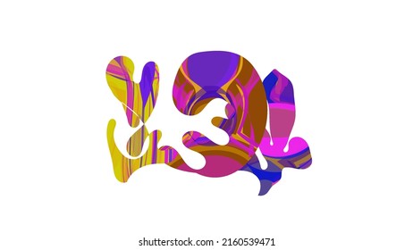 Matisse la composición de forma orgánica. Ilustración abstracta con motivos florales naturales. Mínimo arte mural de mediados de siglo. Elementos botánicos artísticos con textura de pintura acrílica brillante. Cortado de papel de colección.
