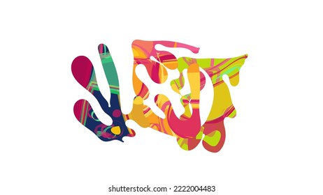 Die Zusammensetzung der organischen Formen ist zufriedenstellend. Abstrakte Illustration mit natürlichem Blumenmotiv. Minimale Wandkunst aus der Mitte des Jahrhunderts. Künstlerische botanische Elemente mit heller Acryl-Lackstruktur. Papierschnitt zerlegen.
