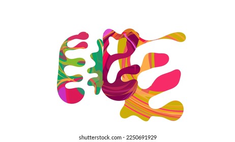 Matisse la composición de forma orgánica. Ilustración abstracta con motivos florales naturales. Mínimo arte mural de mediados de siglo. Elementos botánicos artísticos con textura de pintura acrílica brillante. Cortado de papel de colección.