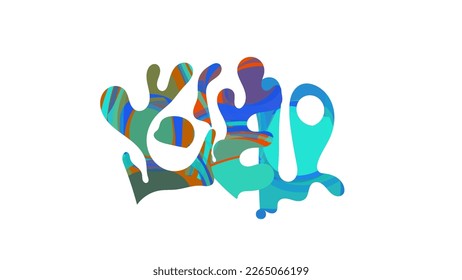 Matisse la composición de forma orgánica. Ilustración abstracta con motivos florales naturales. Mínimo arte mural de mediados de siglo. Elementos botánicos artísticos con textura de pintura acrílica brillante. Cortado de papel de colección.
