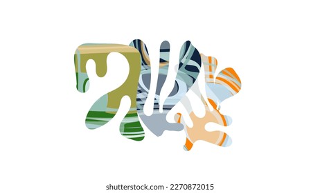 Die Zusammensetzung der organischen Formen ist zufriedenstellend. Abstrakte Illustration mit natürlichem Blumenmotiv. Minimale Wandkunst aus der Mitte des Jahrhunderts. Künstlerische botanische Elemente mit heller Acryl-Lackstruktur. Papierschnitt zerlegen.