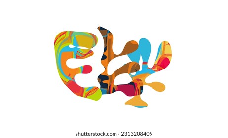 Matisse organic shape composition. Abstract illustration with natural floral motif. Minimal mid century wall art. Artistic botanical elements with bright acrylic paint texture. Collage paper cut.