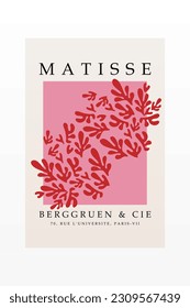 Matisse wall art decoration poster. Printable matisse wall decor poster