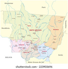 mato grosso administrative map