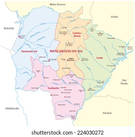 mato grosso do sul administrative map