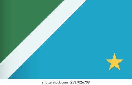 Bandera del Estado de Mato Grosso do Sul, Brasil. Bandeira oficial de Mato Grosso do Sul. Vector