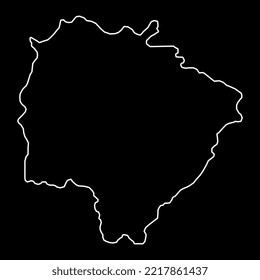 Mato Grosso do Sul Map, state of Brazil. Vector Illustration.