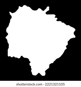 Mato Grosso do Sul Map, state of Brazil. Vector Illustration.