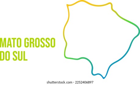 Mato Grosso do Sul mapa de color