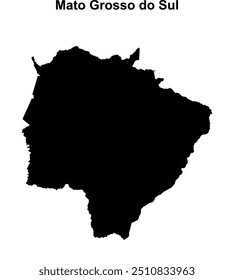 Mapa en blanco del estado de Mato Grosso do Sul