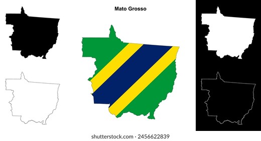 Mato Grosso mapa de esquema conjunto