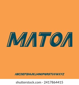 matoa, elegant sans serif typeface uppercase alphabetical vector