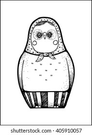 Matreshka the owl. It's a traditional russian doll in the form of owl.