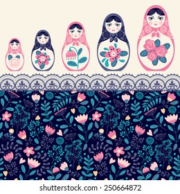 matreshka, set of nesting dolls