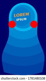 Matreshka.Esta imagen muestra un modelo de muñeca anidante para el diseño de oficina de tarjetas de visita.