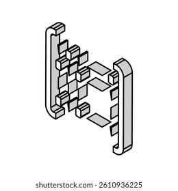 matrice math science education isometric icon vector. matrice math science education sign. isolated symbol illustration