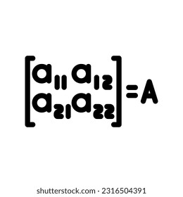 matrice math science education line icon vector. matrice math science education sign. isolated contour symbol black illustration