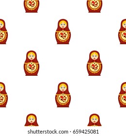 Matrioshka pattern seamless flat style for web vector illustration